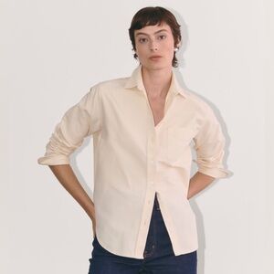 Everlane Must Have Oxford Shirt in Apricot Size 0 Oversized Organic Cotton $98